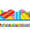 A colorful strip of paper is shown.