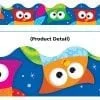 A colorful owl border with the words " product detail ".