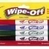 A set of four markers in different colors.