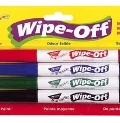 A set of four markers in different colors.