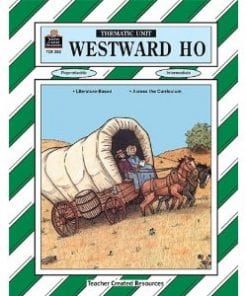 A book cover with an image of a covered wagon.