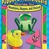 A book cover with three different types of puppets.