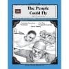 A book cover with an image of people flying.