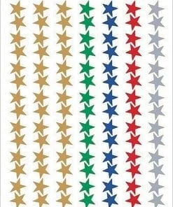 A sheet of stars in different colors.
