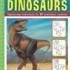 A book with pictures of dinosaurs on it.