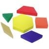 A group of six different colored blocks.