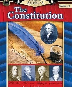 A book cover with pictures of the constitution.