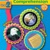 A book cover with three circles and the words " grade 2 comprehension ".