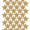 A sheet of gold stars on top of a white background.