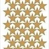 A sheet of gold stars on top of a white background.