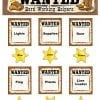 A bunch of wanted posters with some stars