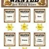 A bunch of wanted posters with some stars