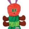 A very colorful stuffed animal that is in the shape of a caterpillar.