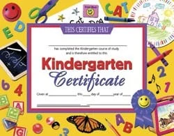 Kindergarten Certificate