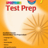 A book cover with the title of spectrum test prep.