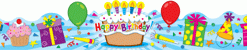A birthday cake with candles on it.