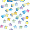 A bunch of stars that are on the wall
