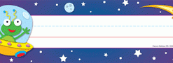 A blue background with stars and moon on it.