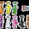 A bunch of different types of fire hydrants