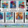 A series of pictures with bible verses.
