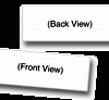 A picture of two different views of the back and front.