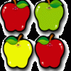 Four apples are shown in a row.