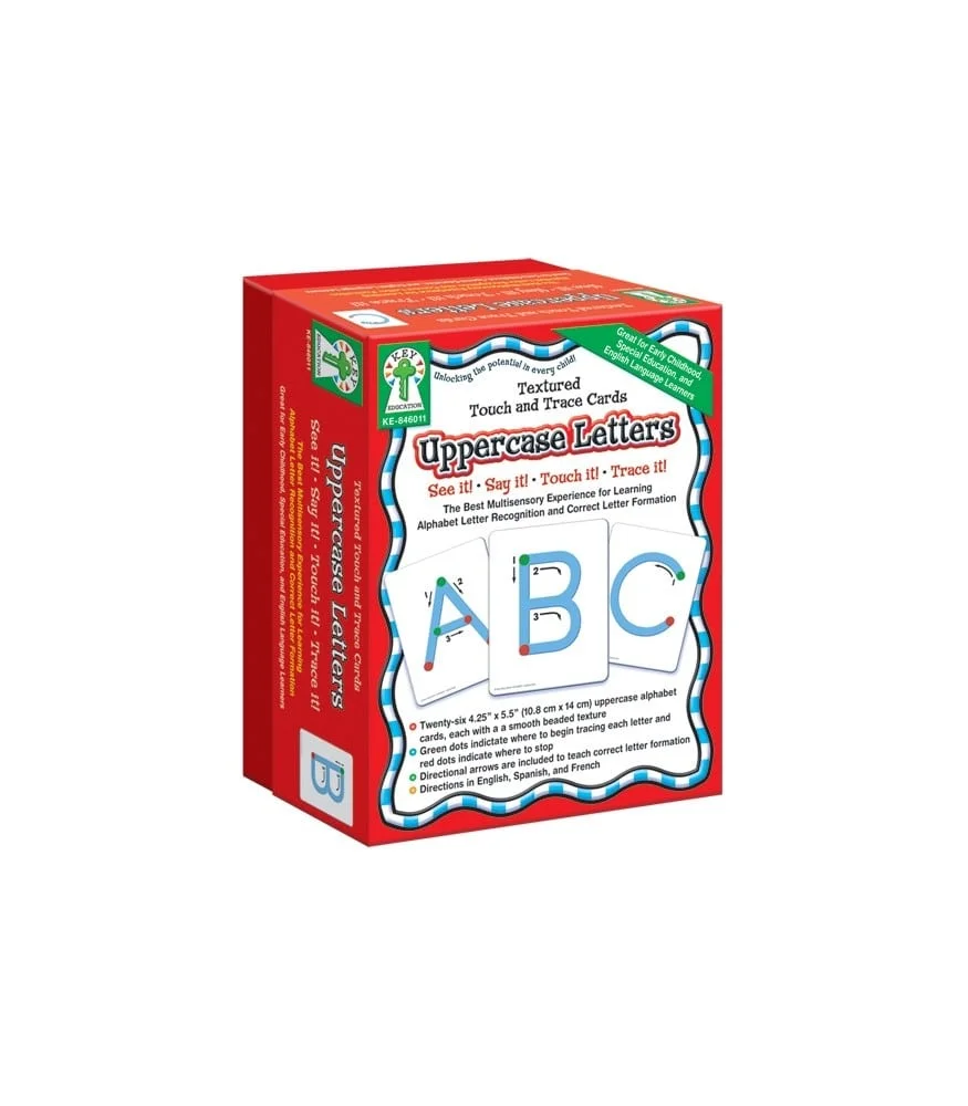 A box of the alphabet with letters and numbers.