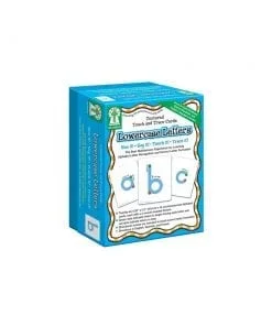 A box of letters and numbers for kids to learn
