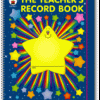 A teacher 's record book with stars and the words " the teacher 's record book ".