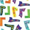 A bunch of different colored stickers on the side of a wall