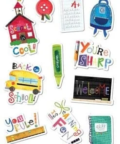 A bunch of stickers that are on the back of a book.