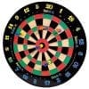 A colorful dartboard with numbers on it.
