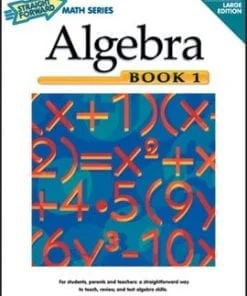 Algebra Book 1 cover with equations