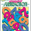 A bunch of colorful numbers are on the cover of an advanced subtraction book.