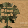 A green plan book with an image of a tree.