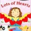 A book cover with a girl holding hearts.