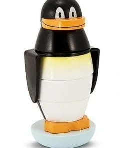 A penguin shaped container sitting on top of a table.