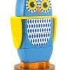 An Owl Stacker toy on a wooden base.