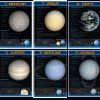 Six different planets in the solar system.