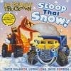 A book cover with a truck and some snow