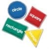 A set of four shapes with different colors.