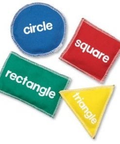 A set of four shapes with different colors.