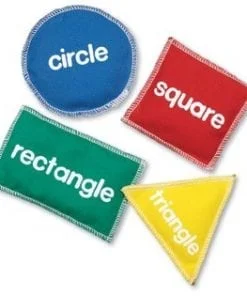 A set of four shapes with different colors.