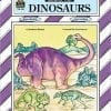 A book cover with different types of dinosaurs