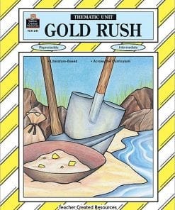 A book cover with an image of gold rush.