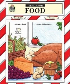 A book cover with food on it