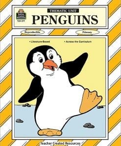 A penguin is standing on one foot.