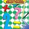 A book cover with the words second grade brain teasers