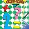 A book cover with the words second grade brain teasers