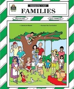 A book cover with people and trees in the background.